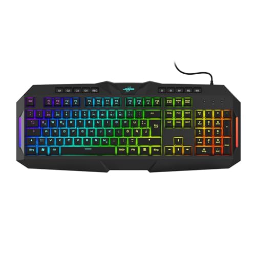 uRage Gaming-Keyboard Exodus 700 Semi-Mechanical, halbmechanische Tastatur, vollprogrammierbare Tasten, RGB-Beleuchtung, in Schwarz von uRage