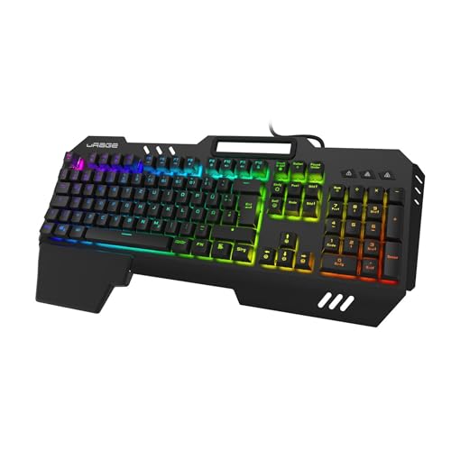 uRage Gaming-Keyboard Exodus 800 Mechanical, schwarz, reaktionsschnell, mechanische Tastatur, Night-Vision-Mode, voll programmierbar, Full Anti-Ghosting mit N-Tasten-Rollover, 47 x 24 x 3 cm von uRage