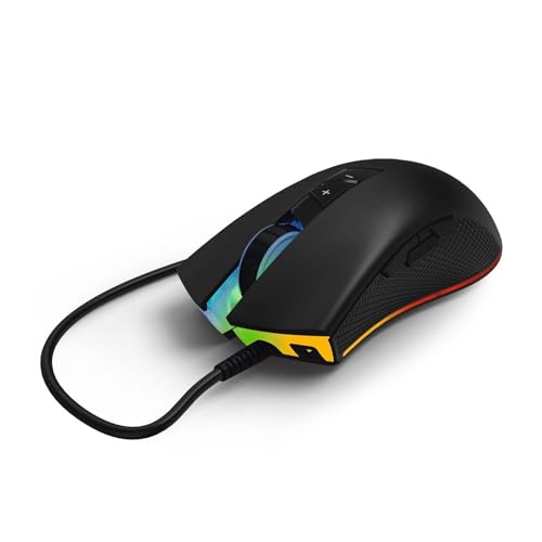 uRage Gaming-Maus Reaper 10k (1000 Hz, USB, kabelgebunden, 1,8 m Kabel, 10.000 DPI) schwarz/gelb/rosa/türkis von uRage