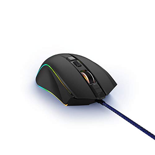 uRage Gaming-Maus “Reaper 210”, schwarz, Anti-Rutsch-Beschichtung, Omron Click Switches, 4.800-dpi-Avago-Sensor, Plug & Play, 2m Kabellänge, inkl. Gaming-Software von uRage