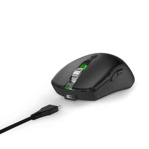 uRage Gaming-Maus Reaper 510 Wireless, kabellose Maus mit 9 programmierbaren Tasten, bis zu 16.000 DPI, 78 g, RGB-Beleuchtung, Gaming-Software, in schwarz von uRage