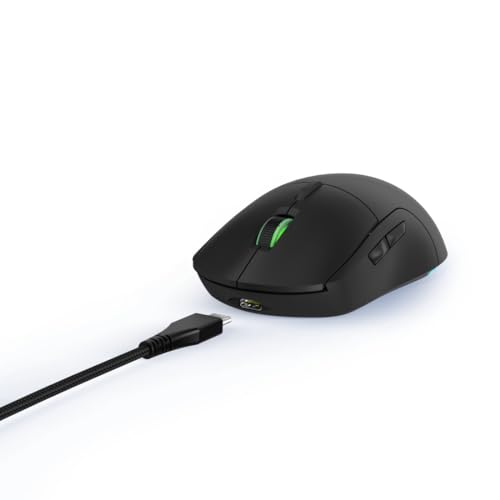 uRage Gaming-Maus mit Kabel „Reaper 250“ (Rainbow LED, ultra leicht, Rechtshänder, 6 programmierbare Tasten, 6.200 dpi, optischer Sensor, Software, abnehmbares Kabel) schwarz von uRage
