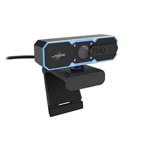 uRage Streaming-Webcam REC 900 FHD, hochauflösende Full-HD-Qualität, mit integriertem Mikrofon, in schwarz von uRage