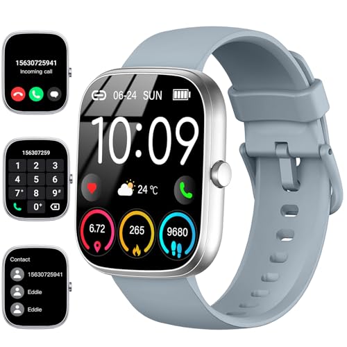 Smartwatch Herren Damen, 1,91" HD Smartwatch Damen mit Telefonfunktion, Smart Watch Fitnessuhr 113+ Sportmodi, IP68 Wasserdicht, Sportuhr mit Herzfrequenz Schlafmonitor, für Android iOS Silbergrau Smartwatch Herren Damen, 1,91" HD Smartwatch Damen mit Telefonfunktion, Smart Watch Fitnessuhr 113+ Sportmodi, IP68 Wasserdicht, Sportuhr mit Herzfrequenz Schlafmonitor, für Android iOS Silbergrau von uaue