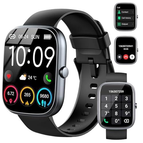 uaue Smartwatch, 4,9 cm (1,9 Zoll) HD-Smartwatch für Männer und Frauen (Annehmen/Anruf tätigen), über 112 Sportmodi, Fitness-Aktivitätstracker, Kalorien/Herzfrequenz/Schlafmonitor, IP68 wasserdichter von uaue