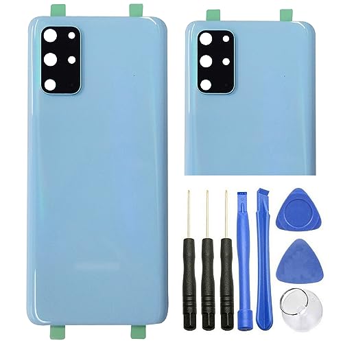 Ubrokeifixit Galaxy S20+, S20 Plus Rückglasabdeckung für Samsung S20+ G985 6,7 Zoll, 5G G986, vorgeschnittenes Klebeband (nicht 6,2 nicht Ultra 6,9 Zoll) (Blau + Kameralinse). von ubrokeifixit