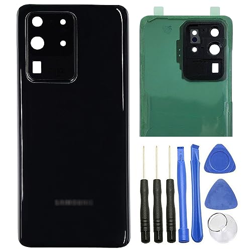 Ubrokeifixit Galaxy S20 Ultra Rückseite Glas Abdeckung Ersatz für Samsung 6,9 Zoll LTE G988B/DS, 5G SM-G988 (nicht S20+ 6,7 Zoll, nicht 6,2 Zoll) (Schwarz/Kameralinse). von ubrokeifixit