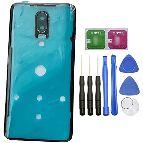 Ubrokeifixit Gehäuserückwand Rückwand Glastür Abdeckung Ersatz mit Kamera-Glaslinsenrahmen Abdeckung/Blitz für Oneplus 6 A6000 A6003 16 cm (6,3 Zoll) (nicht OnePlus 6T 6,4 (transparent/Kameralinse) von ubrokeifixit