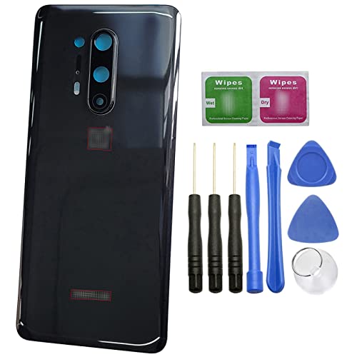 ubrokeifixit Für OnePlus 8 Pro Rückwand Glastürabdeckung Ersatz für OnePlus 8 Pro 5G 6,8 Zoll (nicht für OnePlus 8 16,6 cm, nicht für OnePlus 8T 16,6 cm) (1+8 Pro 17,2 cm/schwarz/Kameraobjektiv. ) von ubrokeifixit