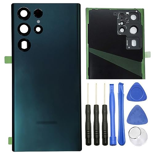 ubrokeifixit Galaxy S22 Ultra 5G Rückwand Glas Türabdeckung Ersatz für Samsung Galaxy S22 Ultra 5G 6,8 Zoll 2022 Zoll SM-S908 (nicht für S22 6,1 Zoll, nicht für S22+ 6,6 Zoll) (S22 Ultra-Grün) von ubrokeifixit