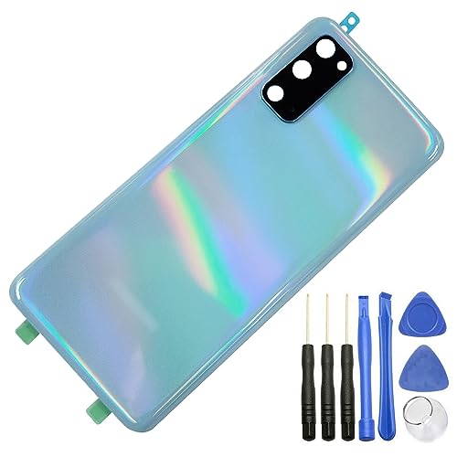 ubrokeifixit Gehäuse Galaxy S20 Rückglasabdeckung Ersatz für Samsung Galaxy S20 6,2 Zoll G980, S20 5G G981, S20 5G UW Verizon (nicht für S20+ 6,7 Zoll, nicht für S20 Ultra 6,9 Zoll) (blau + von ubrokeifixit