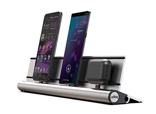 USB-C Ladestation für Tablets und Smartphones, udoq 400, Aluminium, mit Schnell-Ladekabel und Power Delivery Charger, Silber von udoq