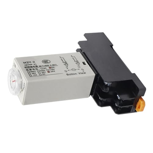 uikios Drehknopf mit Einschaltverzögerung von 0 bis 60 Sekunden, Timer-Zeit-Timer, Ersatz-Verzögerungs-Timer mit Basisstecker, einfach zu bedienen von uikios