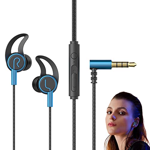 ulapithi In-Ear-Kopfhörer Gamer | Spiel In-Ear-Ohrhörer Wired - 3,5-mm-Klinken-Ohrhörer-Headset Stereo-Kopfhörer mit abnehmbarem Doppelmikrofon für Handyspiele von ulapithi