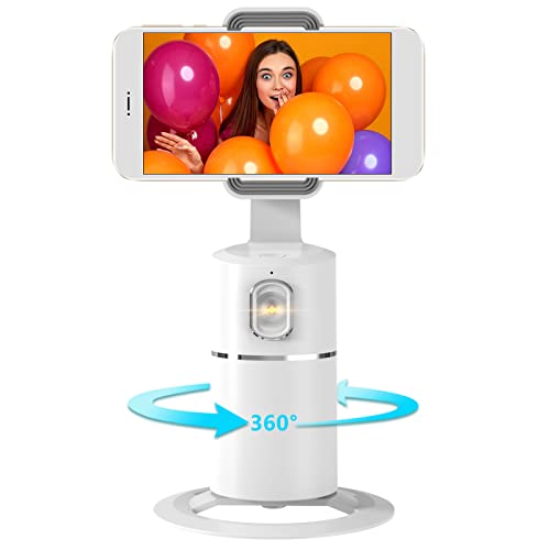 Handyhalterung für Smartphone,360 ° Drehbar Gesichts Tracker【Keine APP Erforderlich】 Selfie Stick,Geeignet Handyhalter für iPhone Android Live Broadcast/Video/Vlog Handy Ständer…Weiß von uleway