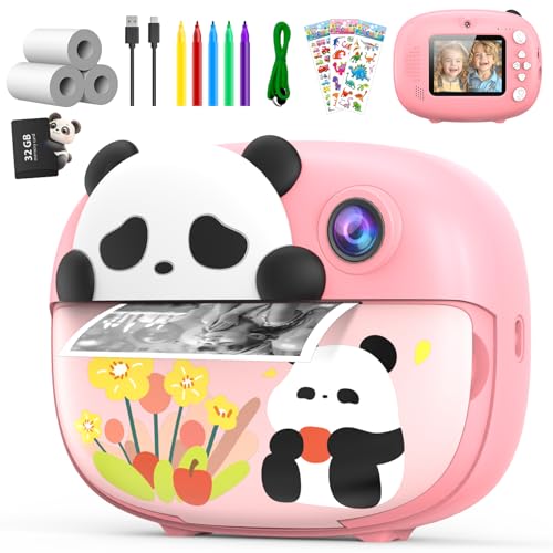ULEWAY Kinderkamera Sofortbildkamera, 2.4 Zoll 1080P Dual-Kamera Kinder, Kinder Kamera Sofortdruck mit 32GB TF Karte & Druckpapier Farbige Stifte, Geschenk für Kinder 3-12 Jahren(Rosa) ULEWAY Kinderkamera Sofortbildkamera, 2.4 Zoll 1080P Dual-Kamera Kinder, Kinder Kamera Sofortdruck mit 32GB TF Karte & Druckpapier Farbige Stifte, Geschenk für Kinder 3-12 Jahren(Rosa) von uleway