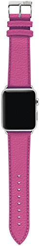 ullu Apple Watch Band für Serie 1, 2, 3 & 4 Zoll Premium Leder – Indisches Pink – UAWS42SSPL07 von ullu