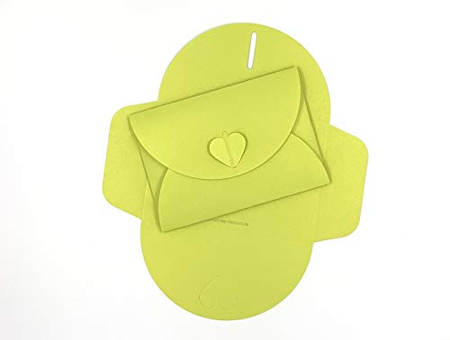 20 grüne Herz-Briefumschläge aus glitzerndem Pearl-Karton, Hellgrün, C6 = 162 x 114 mm, z.B. für Einladungen zur Hochzeit, Verlobung, als Liebesbrief (Grün) von umschlag-discount