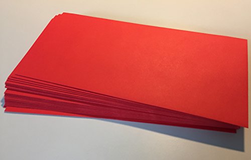 25 Umschläge, Rot, Intensivrot, von ELCO, 229 x 114 mm, mit Abziehstreifen, 100 g/qm von umschlag-discount
