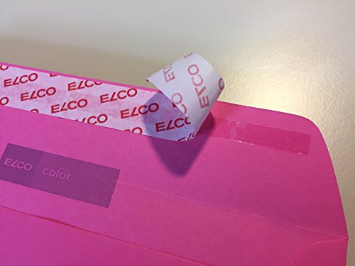 50 Umschläge, Pink, Eosinrot, Rosa, von ELCO, 229 x 114 mm, mit Abziehstreifen, 100 g/qm von umschlag-discount