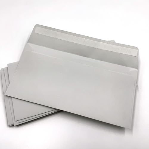 umschlag-discount - Briefumschläge DIN lang ohne Fenster, selbstklebend - Brief Umschläge 22 x 11 cm - Sichtschutz, Made in Germany (Grau, DIN lang) von umschlag-discount