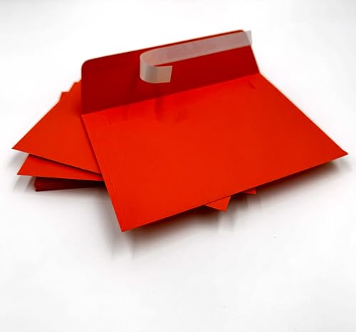 umschlag-discount - Briefumschläge ohne Fenster - C6 - selbstklebend - Brief Umschläge 114 x 162 mm - Sichtschutz, Made in Germany (Rot, C6) von umschlag-discount