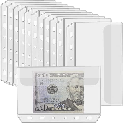 UMSICHT 12 x A7-Ordnertaschen ohne Reißverschlüsse, Budget-Umschläge mit Deckel, A7-Ordner für 6-Ringordner, Geldordner, Organizer, transparente PVC-Umschläge, 12 Stück. UMSICHT 12 x A7-Ordnertaschen ohne Reißverschlüsse, Budget-Umschläge mit Deckel, A7-Ordner für 6-Ringordner, Geldordner, Organizer, transparente PVC-Umschläge, 12 Stück. von umsicht