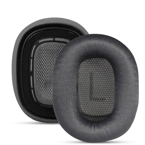 umvowuxa Ersatz-Ohrpolster für AirPods Max Kopfhörer, Ohrpolster mit bequemem Netzstoff und elastischem Memory-Schwamm (dunkelgrau) von umvowuxa