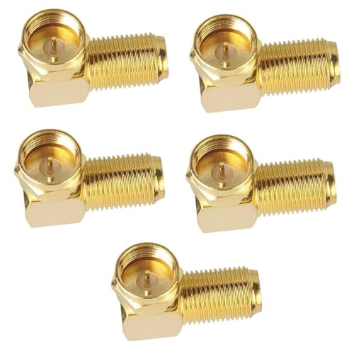 5 Stück Winkel Adapter Set 90° Grad für Koaxialkabel F Winkelstecker Winkeladapter F Adapter F Buchse 7mm Sat Kabel Kupplung Vergoldet 5 Stück Winkel Adapter Set 90° Grad für Koaxialkabel F Winkelstecker Winkeladapter F Adapter F Buchse 7mm Sat Kabel Kupplung Vergoldet von umyeoqoyo