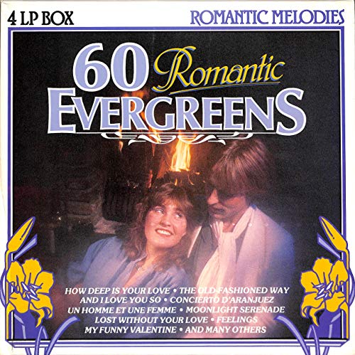 60 Romantic Evergreens: How deep is your love, The old-fashioned way, And I love you so, Moonlight Serenade, u.v.a. - A4005 - Vinyl Box von unbekannt