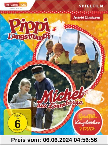 Astrid Lindgren: Pippi Langstrumpf / Michel aus Lönneberga - Spielfilm-Komplettbox [7 DVDs] von unbekannt