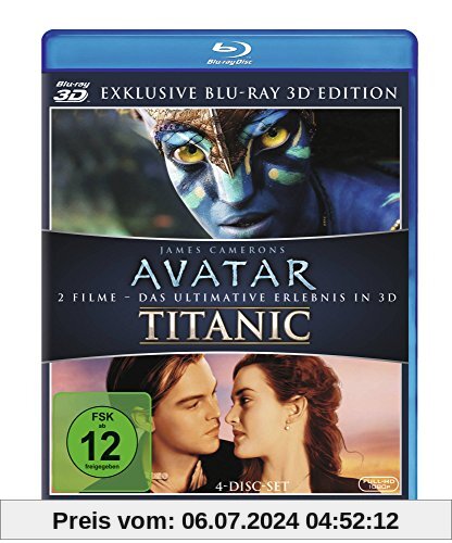Avatar 3D und Titanic 3D [3D Blu-ray] von unbekannt