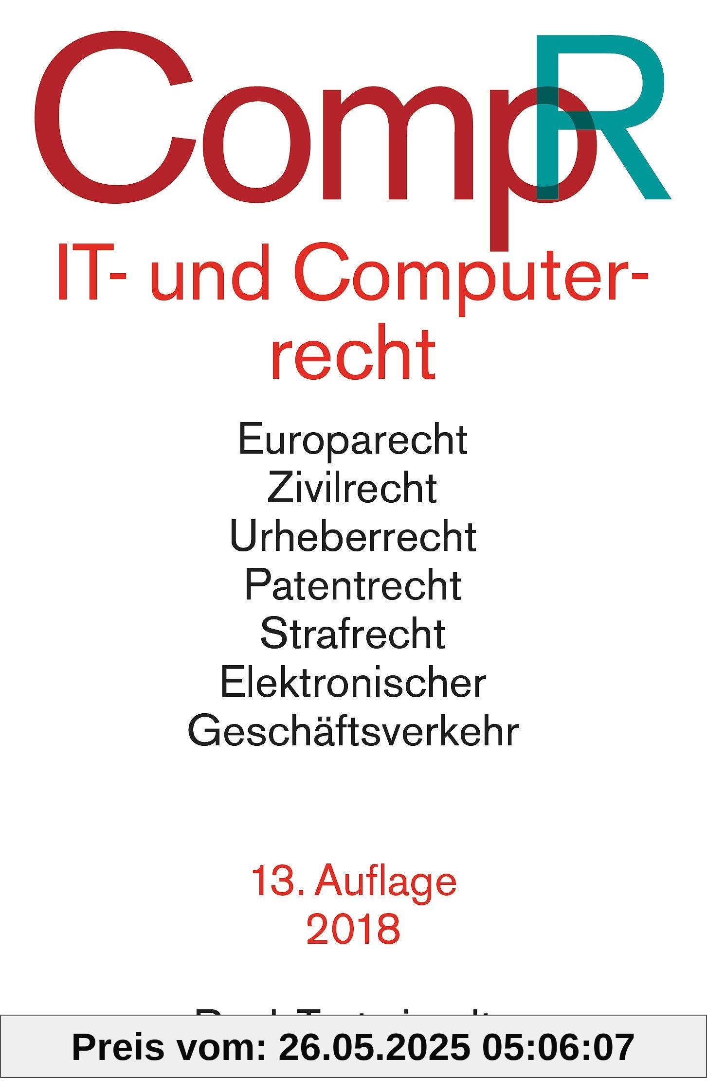 Computerrecht. Textausgabe mit Sachregister Computerrecht. Textausgabe mit Sachregister von unbekannt