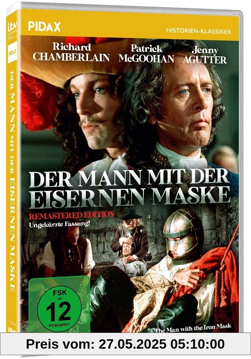 Der Mann mit der eisernen Maske - Hervorragende Verfilmung des berühmten französischen Romans von Alexandre Dumas in der ungekürzten Fassung - Pidax Historien-Klassiker Der Mann mit der eisernen Maske - Hervorragende Verfilmung des berühmten französischen Romans von Alexandre Dumas in der ungekürzten Fassung - Pidax Historien-Klassiker von unbekannt