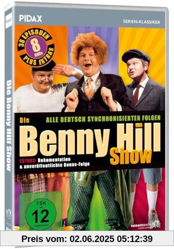 Die Benny Hill Show / Alle 38 deutsch synchronisierten Folgen der kultigen Sketchserie + Bonusfolge [8 DVDs] von unbekannt