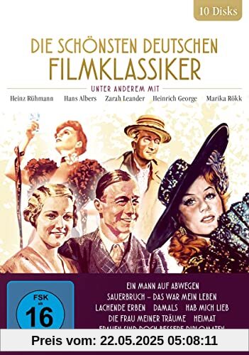 Die schönsten deutschen Filmklassiker [10 DVDs] von unbekannt