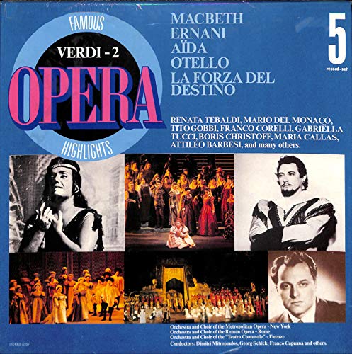 Famous Opera Highlights: Verdi 2; Macbeth, Ernani, Aida, Otello, La Forza del Destino - Vinyl Box von unbekannt