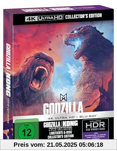 Godzilla Kong Monsterverse limited 5-Film Collection (4K UHD) [Blu-ray] von unbekannt
