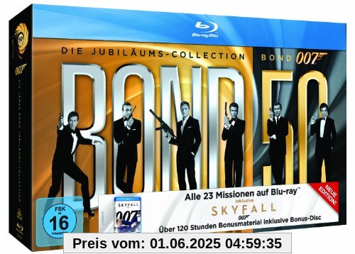 James Bond 007: Die Jubiläums-Collection inkl. Skyfall (24 Discs) [Blu-ray] von unbekannt