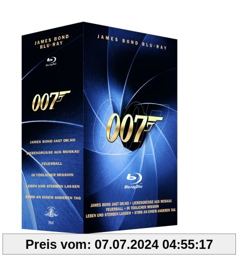 James Bond - Box Vol. 1+2: Jagt Dr. No/Liebesgrüsse aus Moskau/Feuerball/Leben und sterben lassen/In tödlicher Mission/Stirb an einem anderen Tag [Blu-ray] von unbekannt