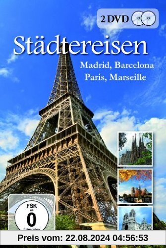 Städtereisen - Madrid, Barcelona, Paris, Marseille [2 DVDs] von unbekannt