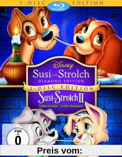 Susi und Strolch (Diamond Edition) / Susi und Strolch II: Kleine Strolche - Großes Abenteuer! [Blu-ray] von unbekannt