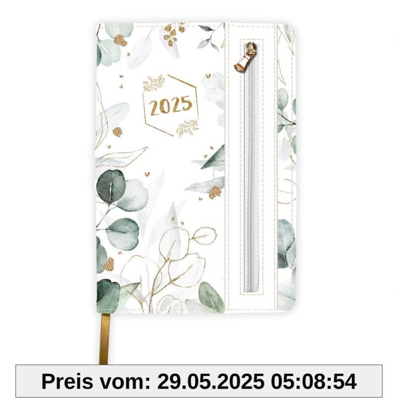 Trötsch Wochenplaner A5 mit Tasche Flowers white 2025: Wochenterminer von unbekannt