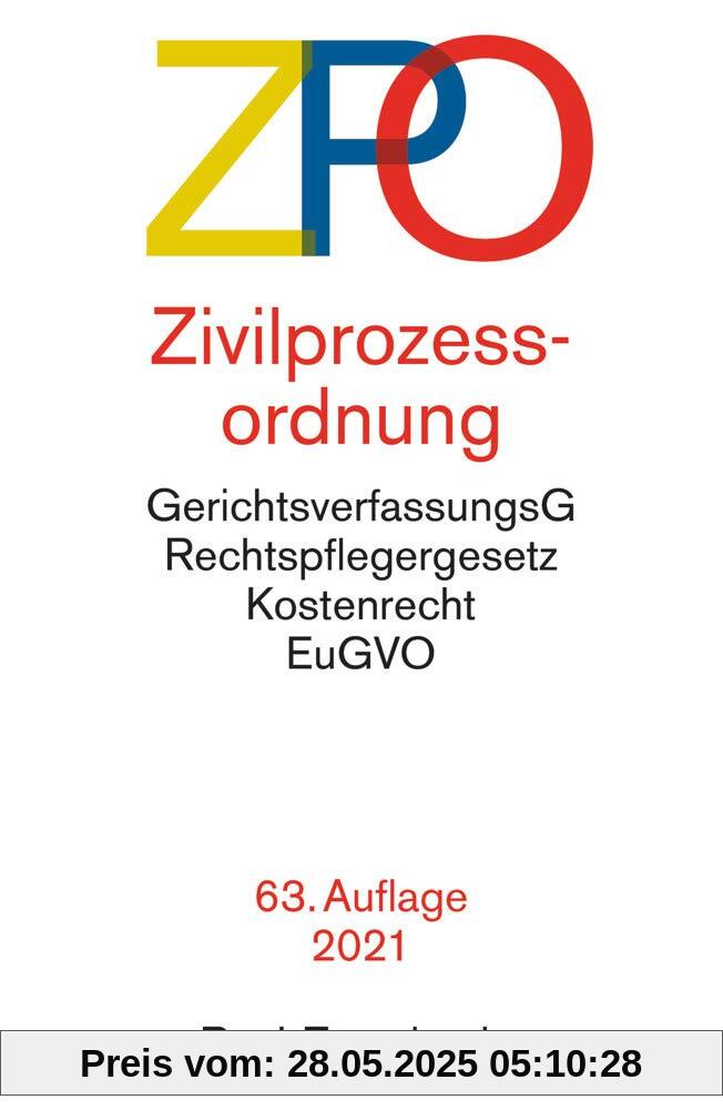 Zivilprozessordnung, mit Einführungsgesetz, Unterlassungsklagengesetz, Schuldnerverzeichnisführungsverordnung, Gerichtsverfassungsgesetz mit ... Gerichtskostengesetz (Beck-Texte im dtv) von unbekannt