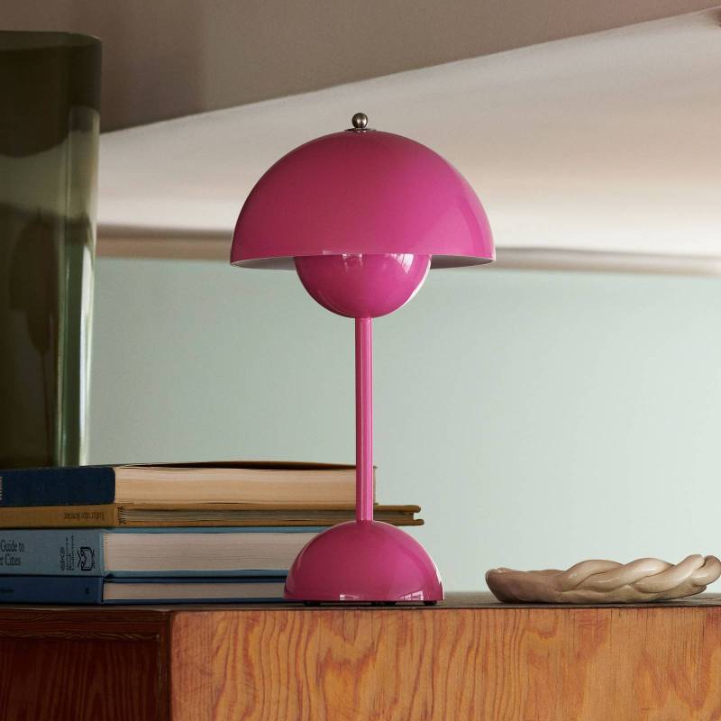 &TRADITION LED-Akku-Tischleuchte Flowerpot VP9, pink von &Tradition