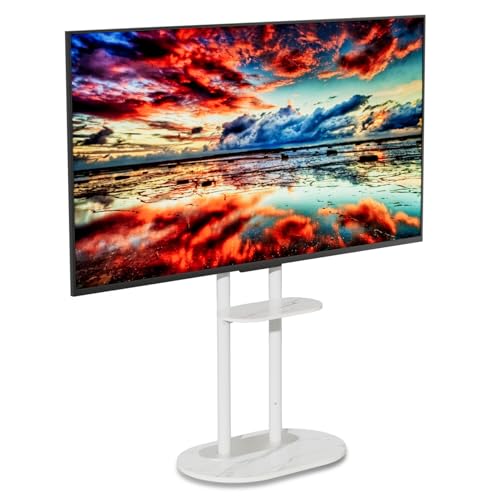 unho TV Ständer Standfuß Höhenverstellbar, TV Bodenständer mit 2 Ablagen aus Marmor, Universal Fernsehstand für 40"-75", VESA 600x400mm, bis Max 40kg unho TV Ständer Standfuß Höhenverstellbar, TV Bodenständer mit 2 Ablagen aus Marmor, Universal Fernsehstand für 40"-75", VESA 600x400mm, bis Max 40kg von unho