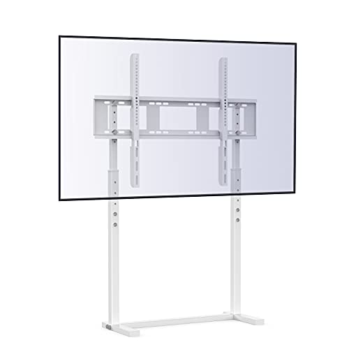 unho TV Standfuß Universal Fernsehständer Höhenverstellbar, TV Ständer für 32” to 100” Flach LED LCD Monitor,max VESA 800x400mm, bis 40kg, Weiß von unho