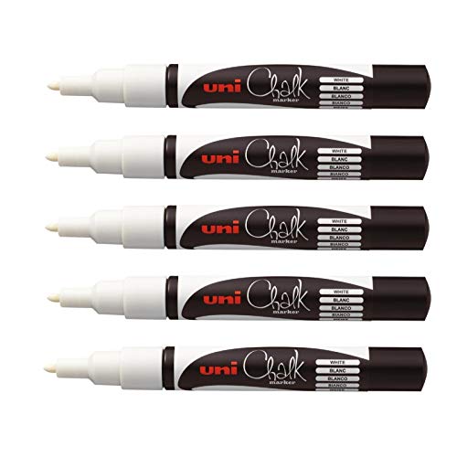 LOT 5 UNI CHALK BLANC POINTE 1.3MM von uni-ball