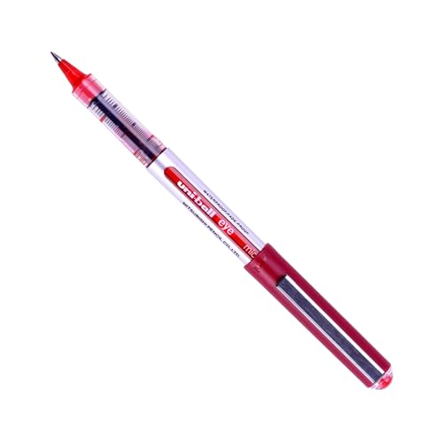 Uni-Ball 9000502 Eye Tintenroller Mikro 0,5 mm Spitze 0,2 mm Strichbreite 12 Stück rot von Uni-Ball