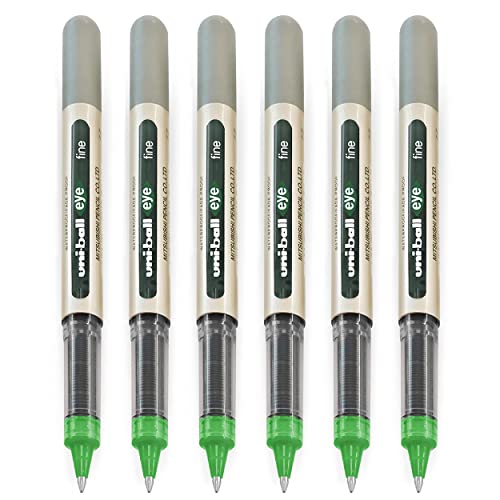 Uni-Ball EYE - UB-157 Rollerball Pens - 0.7mm Nib - Light Green - Pack of 6 von uni-ball